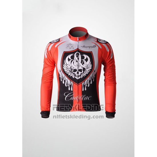 2010 Fietskleding Rock Racing Rood en Lichtblauw Lange Mouwen en Koersbroek